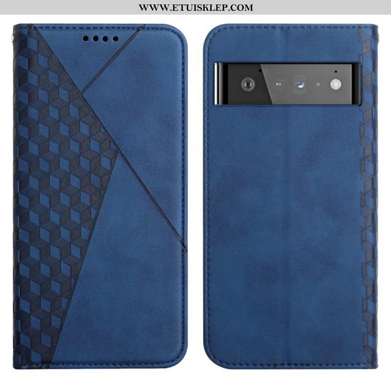 Etui Na Telefon do Google Pixel 6 Pro Etui Folio Efekt Geo Skóry